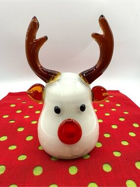 Villers & Boch Christmas “Rudolph” Glass Sculpture